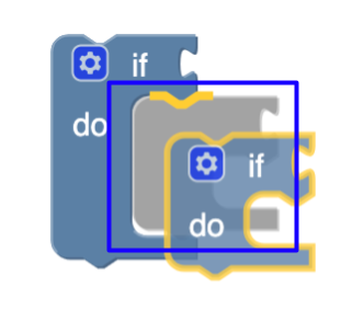 An if-do block with a marker showing where another block will be
inserted.